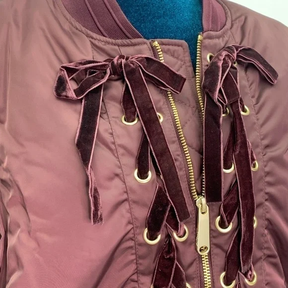 Sam Edelman Bomber Jacket Medium 8 - 10 NWT Burgundy